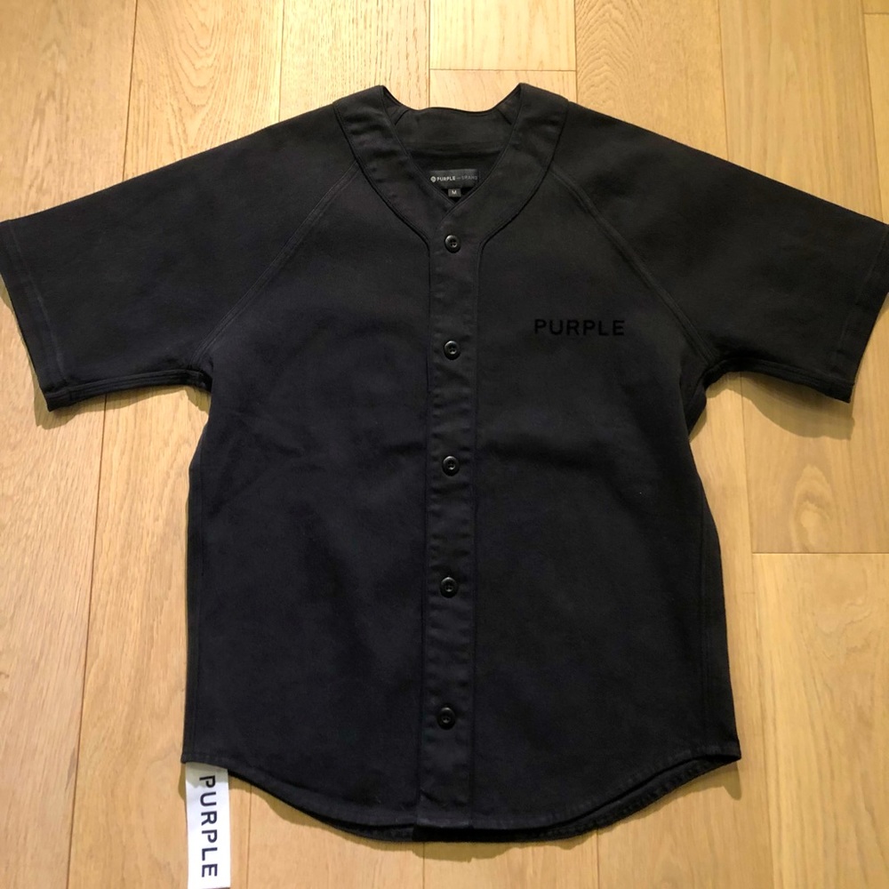 PURPLE BRAND P333 Twill Black Shirt (SIZE M)